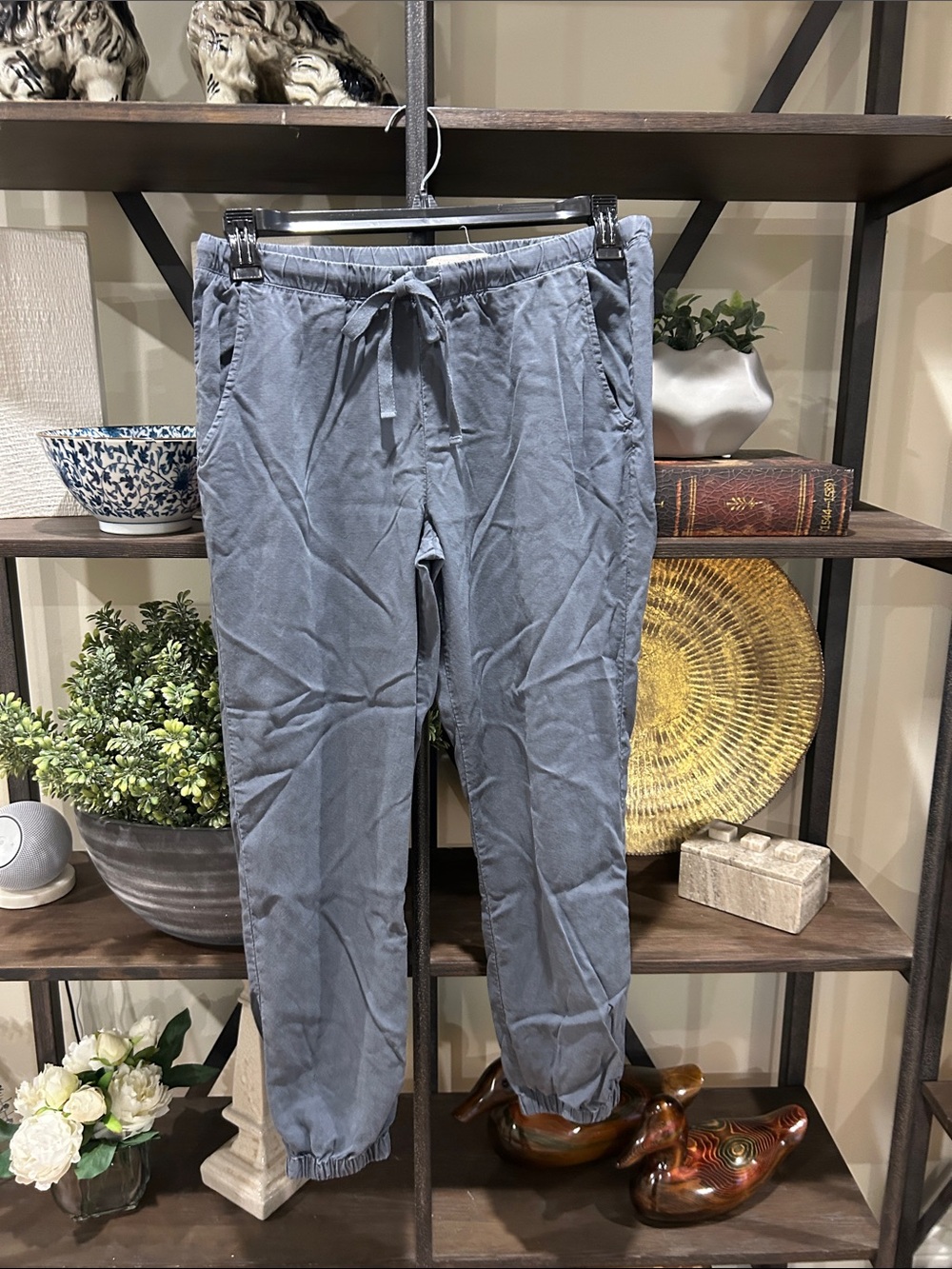 Cloth & Stone Casual Womens Slate Blue Drawstring Jogger Pants